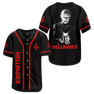 Hellraiser Horror Movie Character Halloween Baseball Jersey Shirt, Horror Baseball Shirt, Baseball Jersey Shirt, Movie Lover Shirt