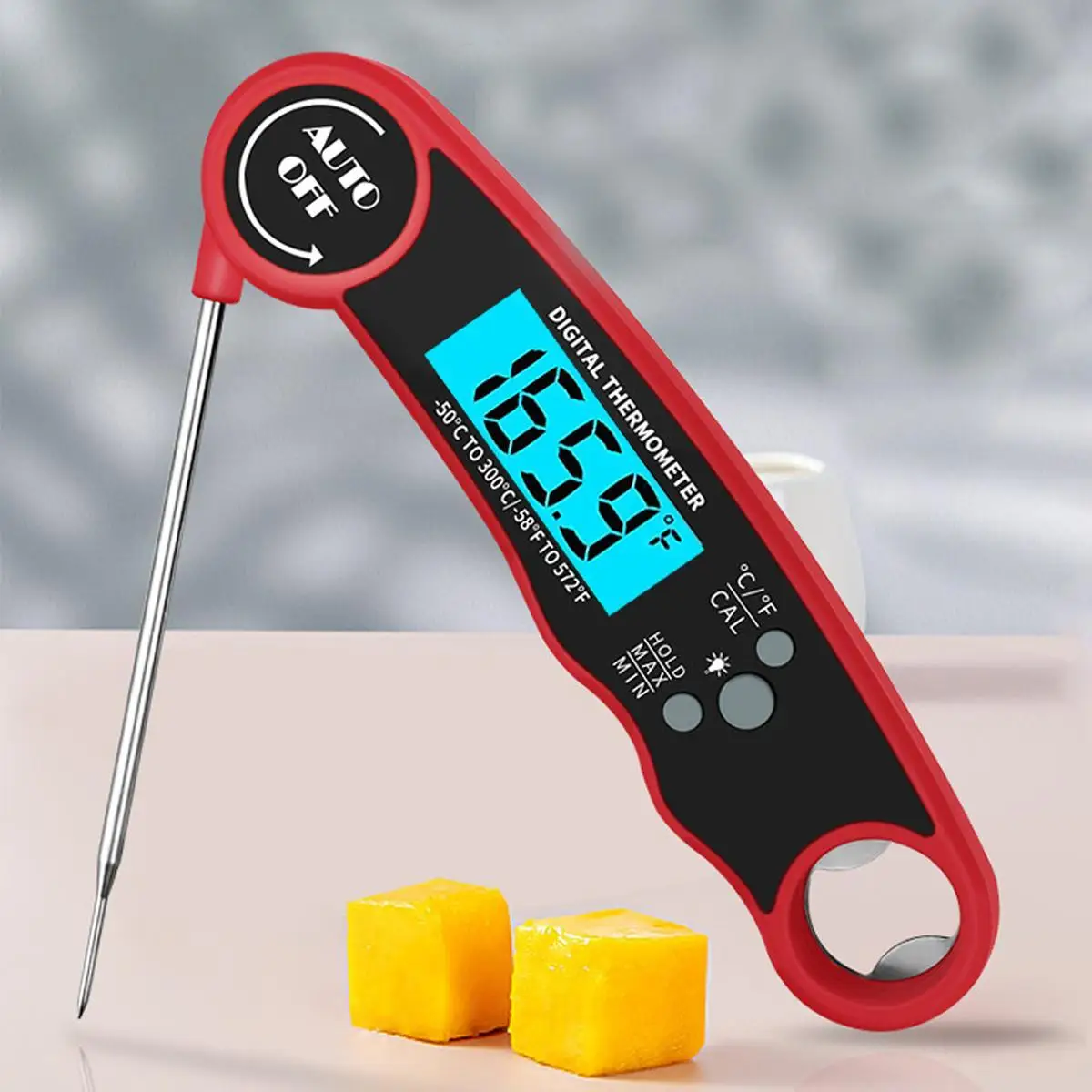 Festival Gifts, Digital Meat Thermometer, Instant Read Meat Thermometer, Kitchen Accessories Digital Probe for Grill and Cooking, Practical Kitchen Me