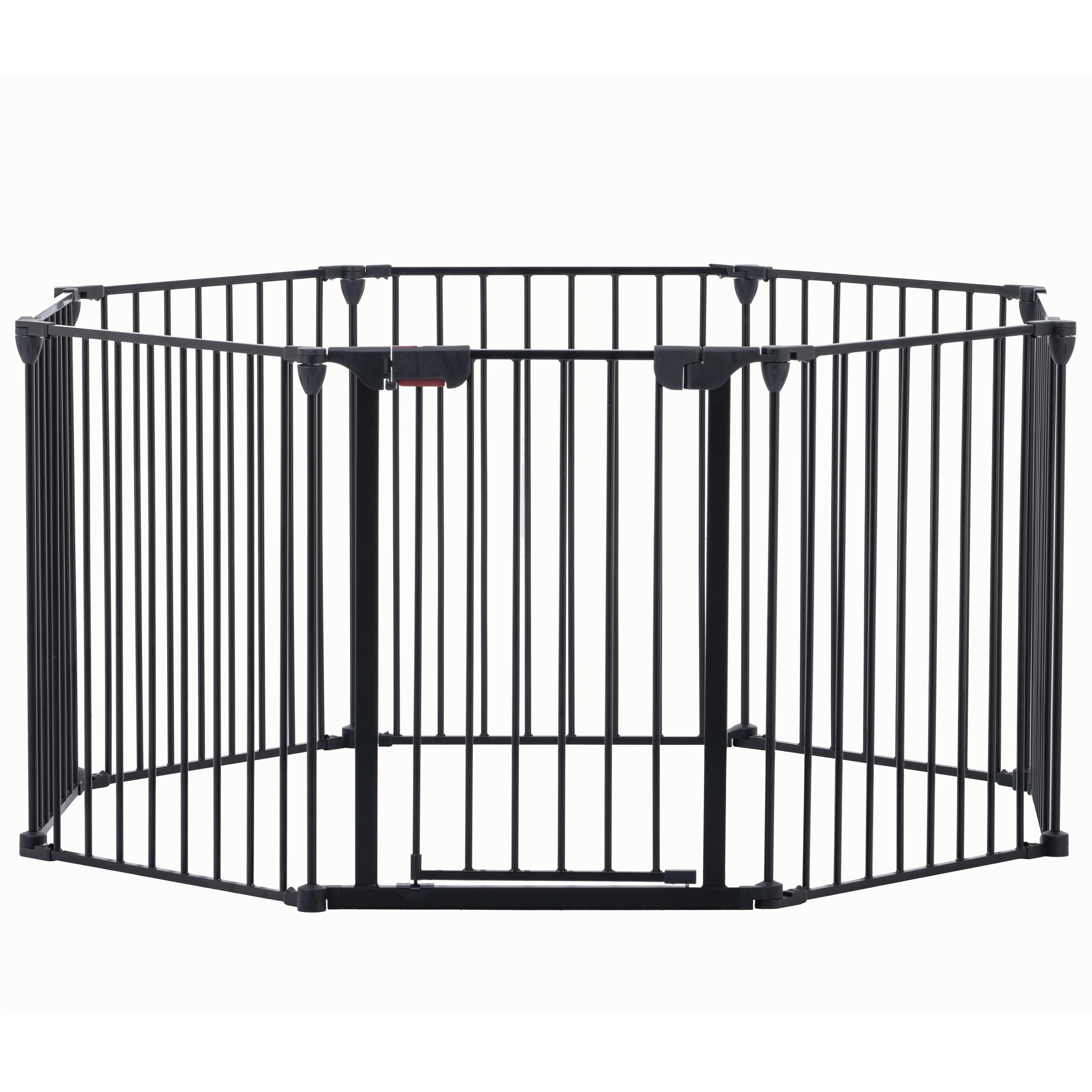 8 Panels 200 Inch Adjustable Metal Pet Fence, Multi-Scene Dog Safety Gate for Stairs Fireplace Christmas Tree Restricted Area
