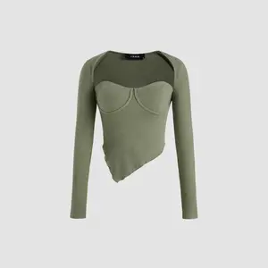 Cider [size 2-10] Sweetheart Asymmetrical Tube Top & Shrug