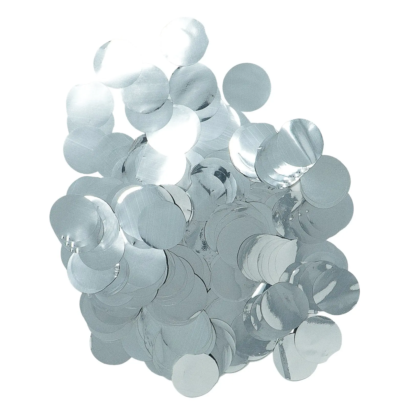 Silver Metallic Confetti Dots - 1" Circles (1lb)