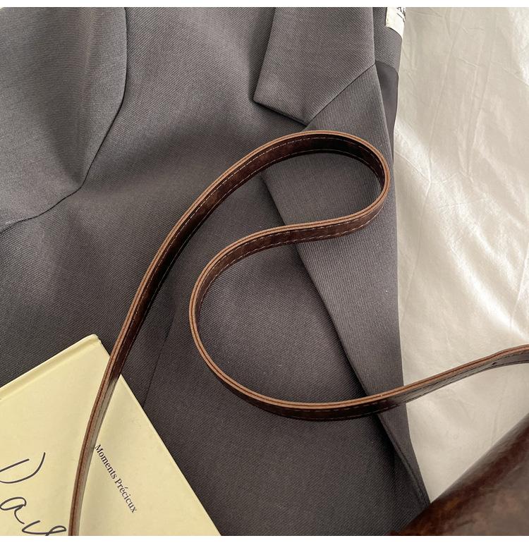 Vintage French Style Women’s Work Bag | Chic Commuter Shoulder & Crossbody Square Handbag | Elegant Minimalist Designer Purse | Versatile Everyday Fashion Bag