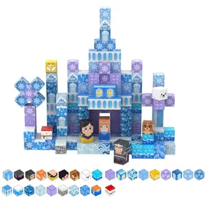 150 Piece Magnetic Building Blocks Ice Princess Castle, Creative Play & Learning Tool, Girl New Year Gift, Modern Style