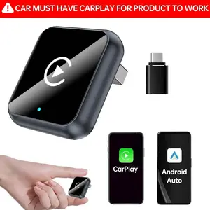 2026 Latest Dual Wireless Carplay Adapter, Compatible with Apple and Android Devices, Converts Wired to Wireless, Fast Connection, No Delay
