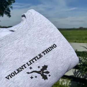 Fourth Wing Embroidered Sweatshirt, Iron Flame crewneck, Fourth wing merch, Xaden Riorson sweater, Basgiath Embroidered Shirt