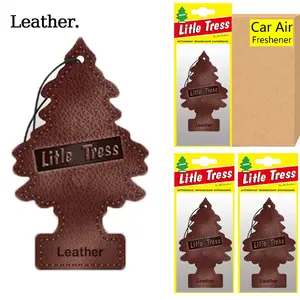 Leather Scented Tree Air Freshener - Classic Cologne Fragrance, Car Vent Paper Card with Premium Leather Design, Car Deodorizer