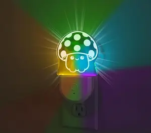 Color Changing Night Light for Kids - Wall Plug-in LED Light with Sensor for Bedrooms, Ideal for Kids and Bedtime Use