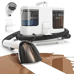 Little white Mini Cordless Portable Carpet Cleaner Corded Portable Wet & Dry Vacuum and Stain Remover