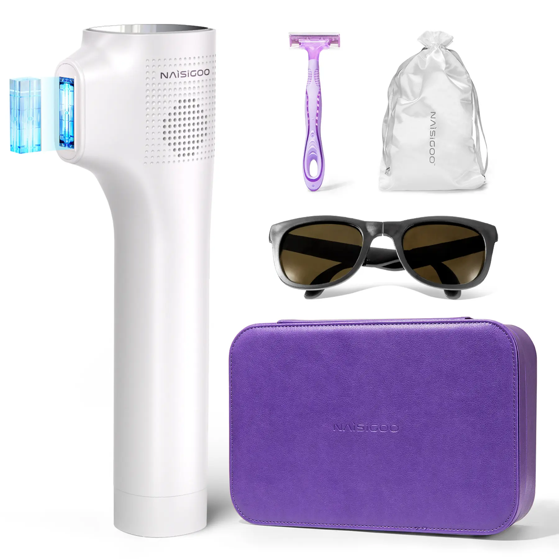 Laser Hair Removal Device for Women & Men, At-Home Painless IPL Laser Hair Remover with 40°F Ice-Cooling Contact, Long-Lasting Lazer Hair Removal for Face, Legs, Armpits, Bikini Line,Gift,summer