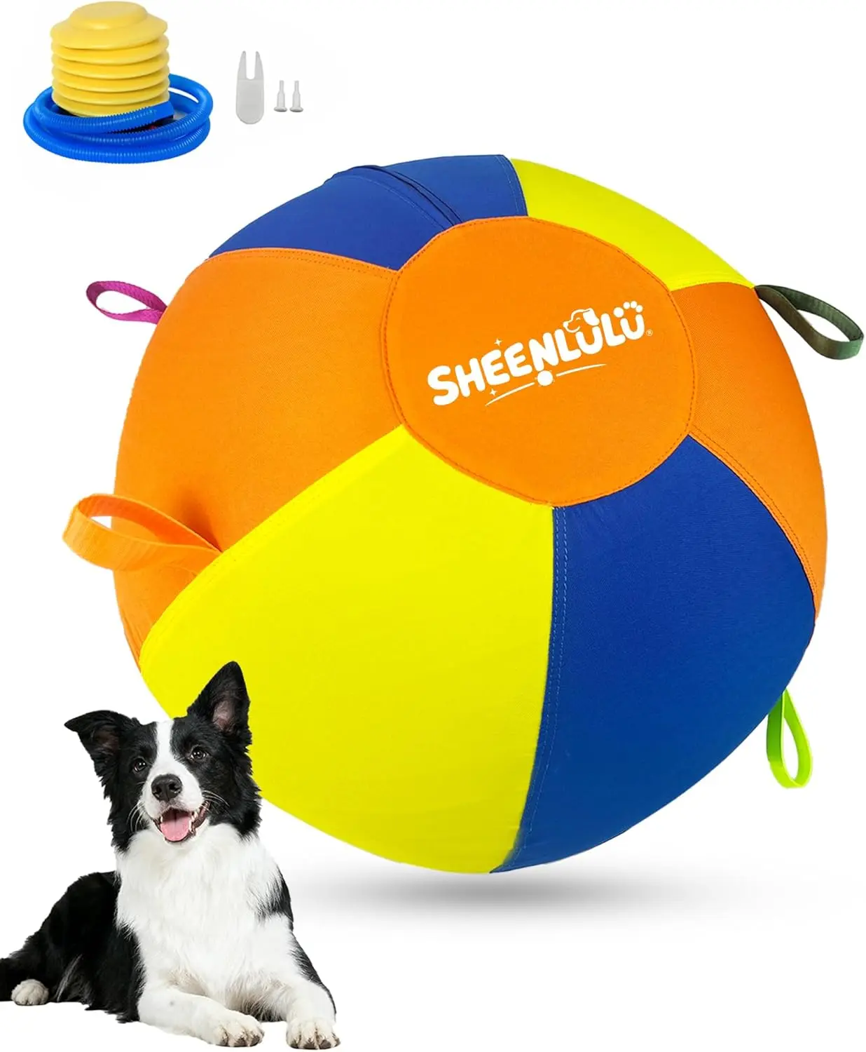 Herding Ball for Dogs, 22'' Dog Training Balls with Straps for middle to Large Breed Outdoor Play