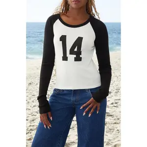 John Galt Women's Bella 14 Raglan Long Sleeve T-Shirt - Multicolor