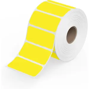 Direct Thermal 2x1 Sticker Labels - Roll of 1,000 Yellow Thermal Labels - Multi-Purpose Thermal Printer Stickers