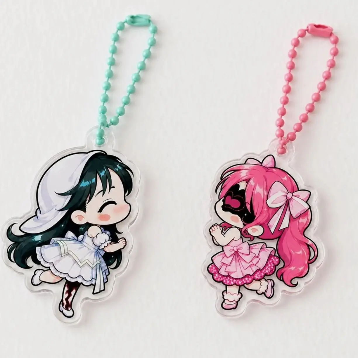 Mizi & Sua Cute Keychain Charm, Alien Stage fan art, Misu Inspired Charm