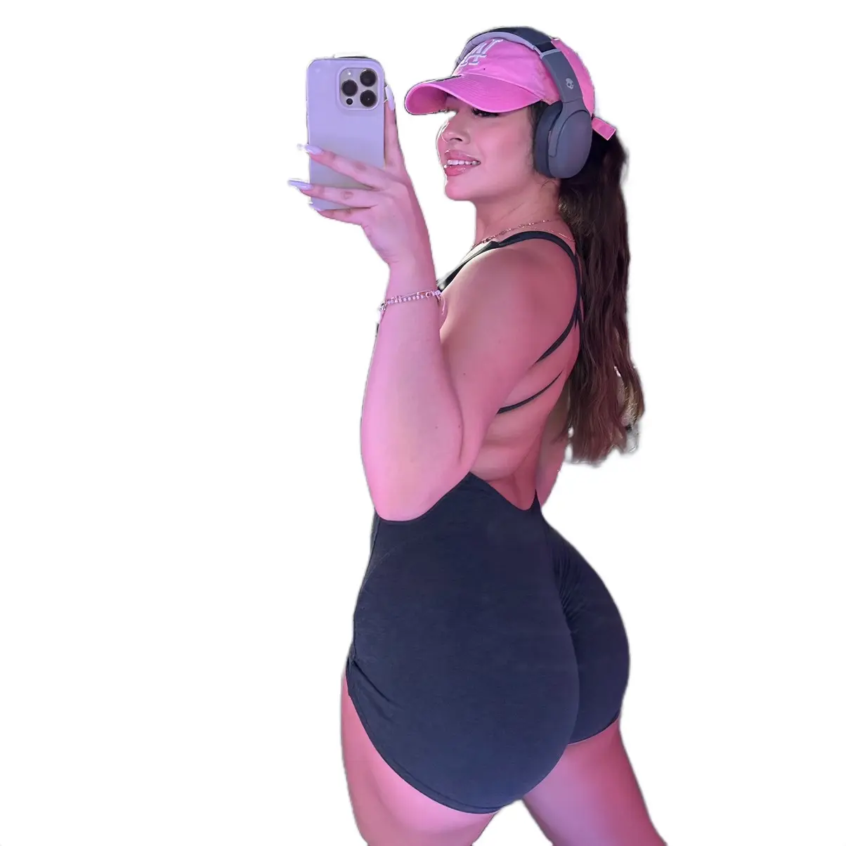 Charcoal bum scrunch romper