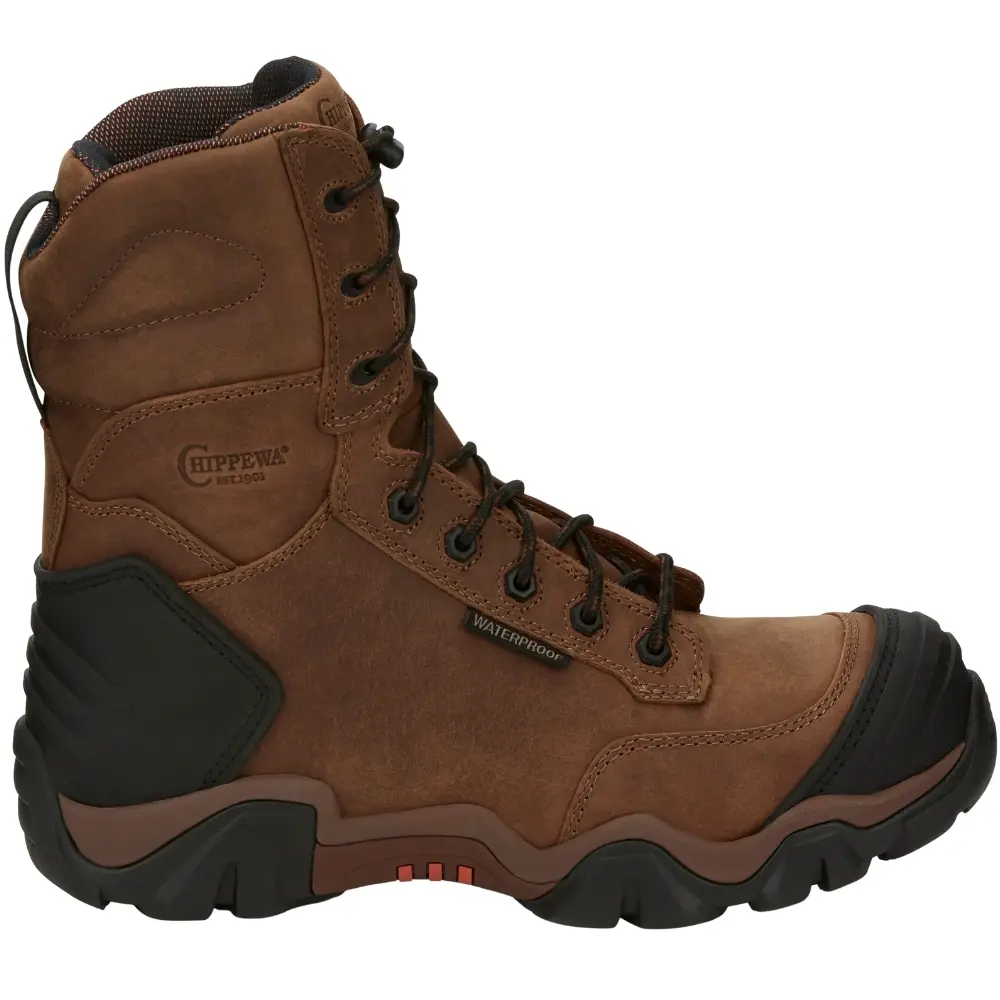 Chippewa Mens Cross Terrain Nano 8 Inch Waterproof Round Toe Work/Duty - Black, Brown Chippewa Mens Cross Terrain Nano 8 Inch Waterproof Round Toe Work/Duty - Black, Brown