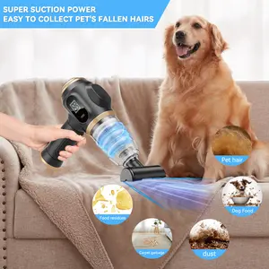 Belibuy Portable Cordless 3-in-1 Handheld Vacuum Cleaner, Pet Hair Vacuum Cleaner, Car Vacuum Cleaner, Air Blower, Floor Cleaning, 15000PA High Power Multiple Cleaning Accessories for Car, Pet, Home Cleaning