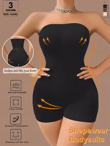 Women's Seamless Smooth Strapless Bodysuit Shapewear Fit, Anti-Slip Waist Cincher, Tummy Control & Butt Lift, Slimming Essential
