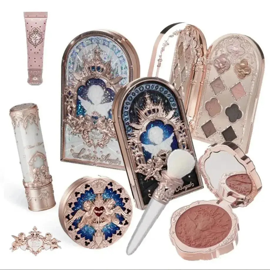Flower Knows Little Angel Collection Makeup Gift Box Eyeshadow Blush Cream Matte Lipstick Full Kit All