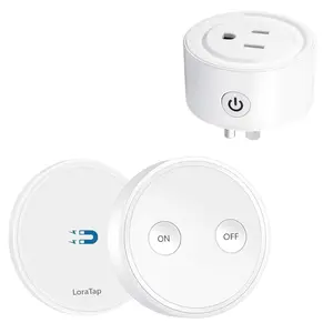 Mini Remote Control Outlet Plug Adapter, 656ft Range Wireless Switch for Appliances, No Hub Required, 10A/1100W, White