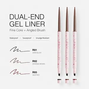 UNNY Dual-Ended Gel Eyeliner Pencil, Ultra-Fine Waterproof and Smudge-Resistant Eye Liner for Precise, Easy Application