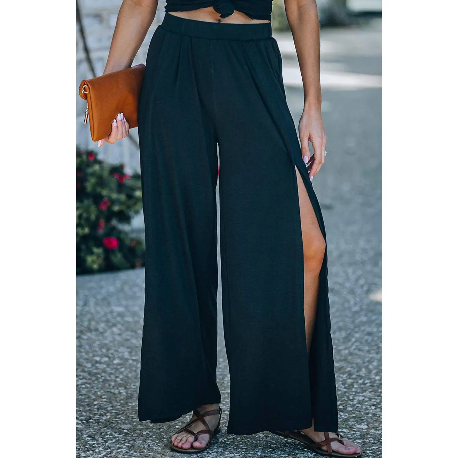 Split Wide Leg Pants