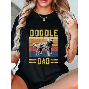 100% Cotton Vintage Doodle Dad Father - Aussie Doodle & Goldendoodle T-Shirt
