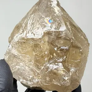 4.0” Rare Natural Alligator Citrine Specimen - Elestial Citrine & Smoky Quartz