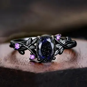 Oval Crystal Women's Elegant Fashion Ring - Trendy Stackable Statement Design, Minimal Costume Jewelry, Matching Ring Sets for Daily Wear & Birthday Gift, Elegant Fashion Rings