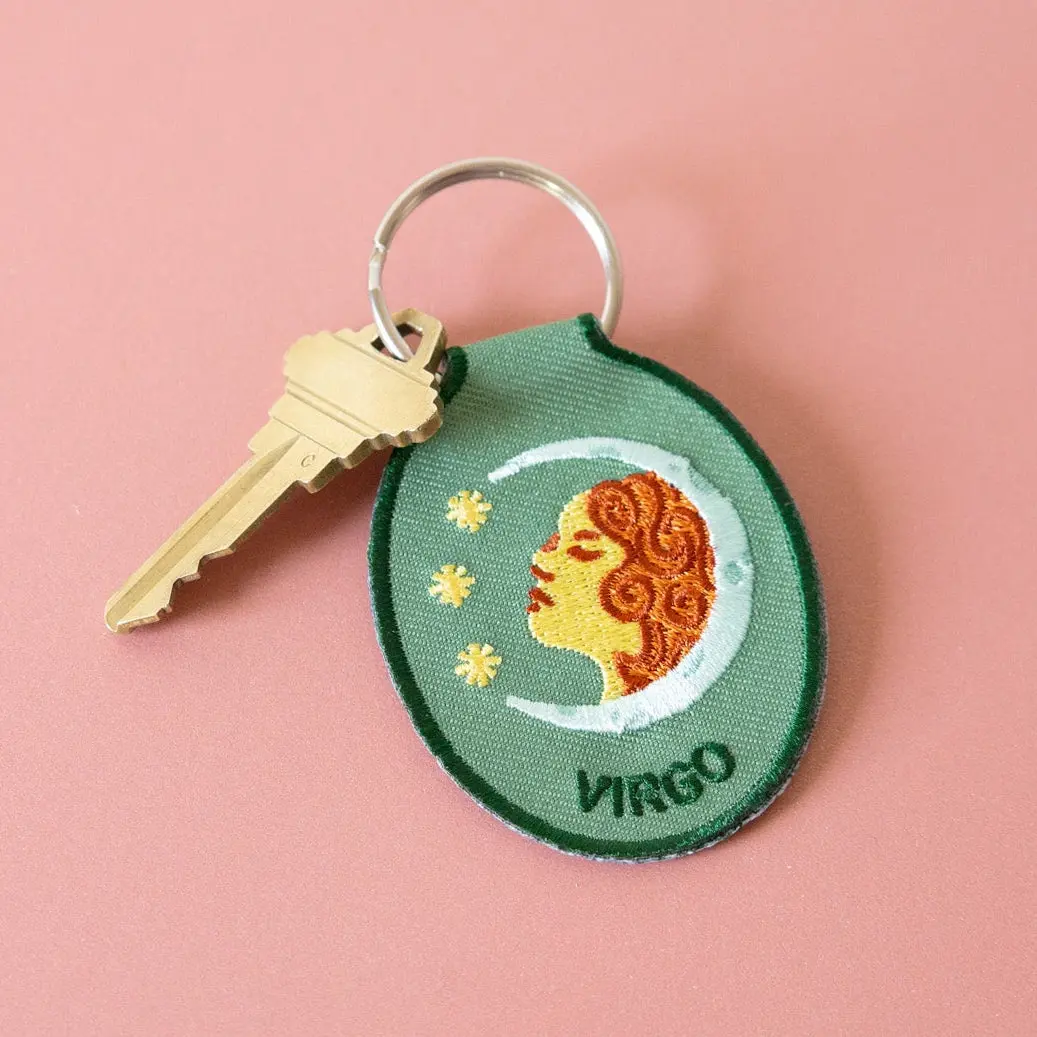 Virgo Embroidered Keychain