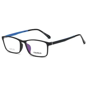 Mens Narrow Rectangular Thin Crushproof Plastic Light Optical Frame F5003-C4