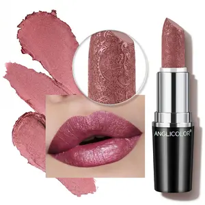 ANGLICOLOR Matte Long-Lasting Waterproof Lipstick (03 Love Particle, 4g) - Single Item, Glossy Finish, Hydrating, Color Correcting, Sunscreen, Primer, Tint, Cosmetic Makeup for Daily & Outdoor Use Stick Blush Jelly Multifunctional Lipgloss Moisturizer