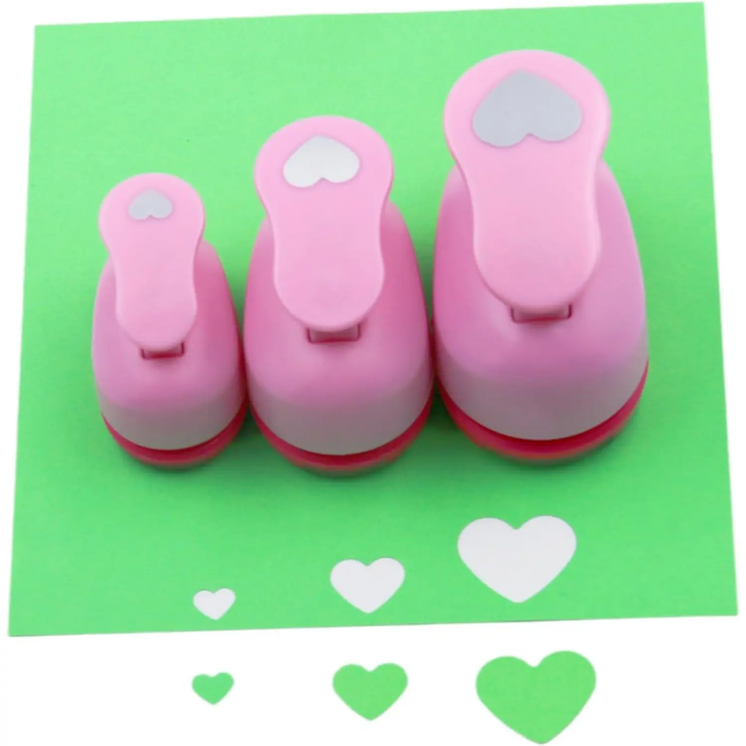 3 Pack Heart Crafts Punch Set,8/15/25 mm Paper Punches for Scrapbooking,Card Making,DIY Photo Albums,Gift Tags,Christmas Party Gifts,Hand Tools Kits