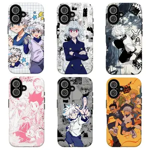 FL-Hunt3r x Hunter Killua & Gon Phone Case, Cute Shonen Anime Protective Cover For iPhone 11 12 13 14 15 16 17 Air Pro Max for Samsung S26 S25 S24 S23 S22 S21 Case,Gift for fans