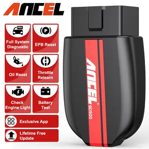 ANCEL BD500 Wireless Car Scanner Fits for VW Audi Skoda Seat VAG Vehicles, Bluetooth OBD2 Scanner Check Engine Code Reader, All Systems EPB/Oil Reset Throttle Learning Automotive Diagnostic Scan Tool