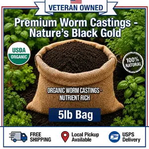 Organic Worm Castings 5 pounds - All-Natural Soil Amendment for Plant Health, Growth, and Care Management