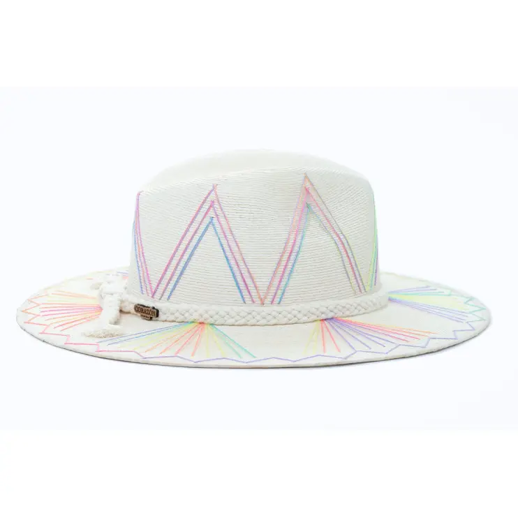 Isabella Confetti Embroidered Straw Hat