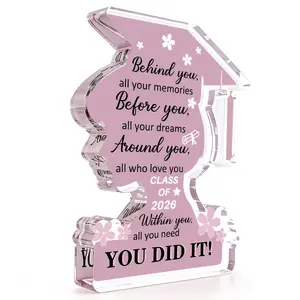 Graduation Decoration for the Class of 2026, Graduation Gifts for Women, University College Graduation Souvenirs, Acrylic Plaques to Encourage Decoration, Senior Grade Souvenirs