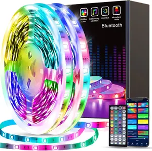 Led Strip Lights 100ft (2 Rolls of 50ft) Smart Light Strips with App Control RGB Led Lights for Bedroom，Music Sync Color Changing Lights for Room Party