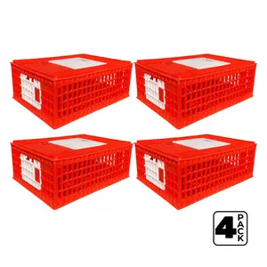 Stackable Poultry Carrier Crate (Pack of 4) Stackable Poultry Carrier Crate (Pack of 4)