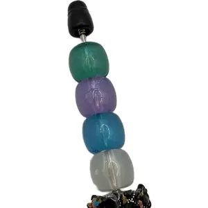 75pcs Luminous Small Barrel Spacer Beads for DIY Pens 12mm Size Glow in the Dark Perfect for Nighttime Activities or Low Light Conditions