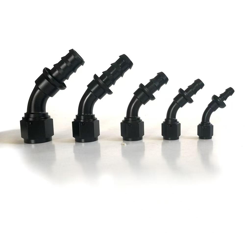 Car oil cooling hose connector, inverted oil hose connector 45-degree  AN tower connector