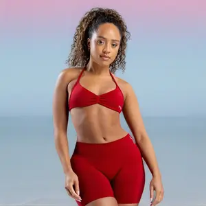 DFYNE Women's 2-Piece Impact Strappy Seamless Sculpting Gym Set - Strappy Sports Bra & Seamless Baselayer for Workout, Women's Sportswear