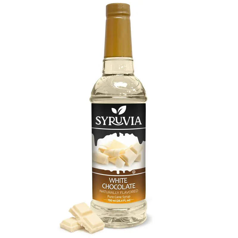 Syruvia White Chocolate Syrup for Coffee 25.4 Ounces White Chocolate Coffee Syrup