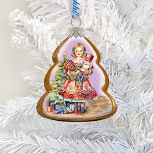 Designocracy 776024 3 x 2 in. Clara Mercury Glass Ornaments Christmas Decor