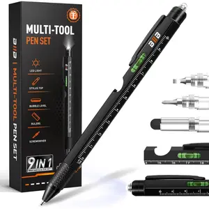 Gifts for Men, Stocking Stuffers for Adults Men 9 in 1 Multitool Pen, Mens Stocking Stuffers for Him, Mens Gifts for Dad Him Grandpa, White Elephant Gifts for Adults, Dad Gifts Gadgets for Men