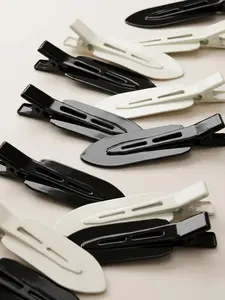 12/36 Pack Metal Hair Clips for Women, Beige & Black Solid Color 2.72 Inch Hairpins, Side Bangs Holder for Travel Business Trip Quick Styling, Birthday Gift Idea, Minimalist Versatile Fashion Hair Accessories Non-Slip Design Hair Clip Secure