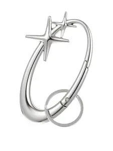 1pc Y2K Cute Star Carabiner Keychain Cool Belt Loop Clip Starlight Heavy Duty Carabiner Clasp Snap Hook Holder Key Buckle Christmas gifts, Stylish Keychain