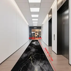 Marble Crack Design Long Carpet, Soft Comfortable Bathroom Laundry Mat, Luxury Hallway Runner Rug, Outdoor Patio Rug, Marble Pattern