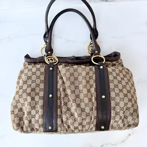 Pre-owned GUCCI GG FINAL SALE Travel Bags Monogram Interlocking Icon Weekender Bag
