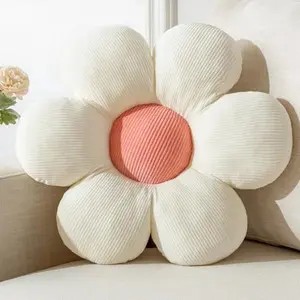 Flower Pillow, Cute Daisy Pillow Flower Shaped Throw Pillow Cushion Seating 15.75" Floor Home Decorative Pillows